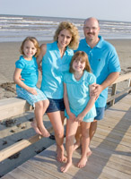 Family portraits at Pirates Beach in Galveston, Texas.